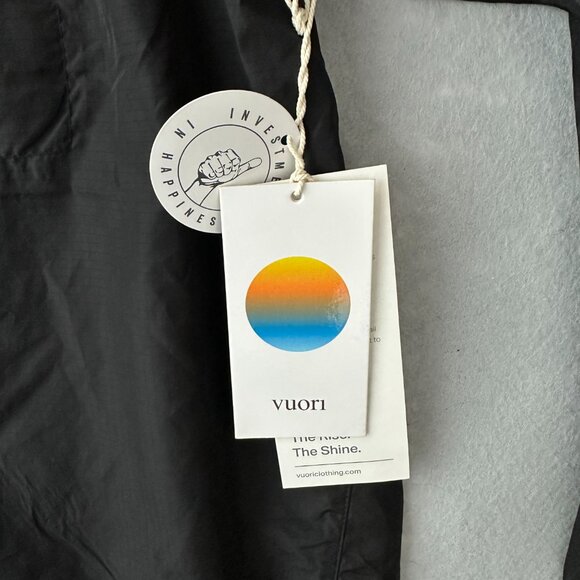 Vuori Windbreaker Jacket Mens M, L, XL Black V523 Daybreak Full Zip Hooded - Picture 7 of 16